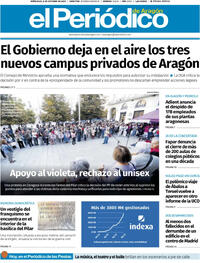 Portada El Periódico Aragón 2025-10-08