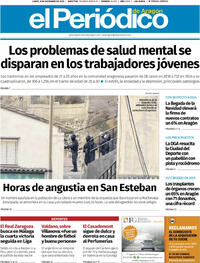 Portada El Periódico Aragón 2025-12-08