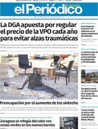 Portada El Periódico Aragón 2025-08-09