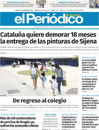 Portada El Periódico Aragón 2025-09-09