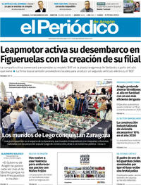 Portada El Periódico Aragón 2025-11-09