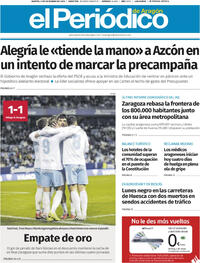 Portada El Periódico Aragón 2025-12-09