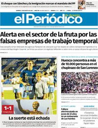 Portada El Periódico Aragón 2025-08-10