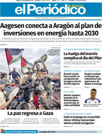 Portada El Periódico Aragón 2025-10-10