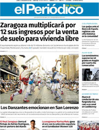 Portada El Periódico Aragón 2025-08-11