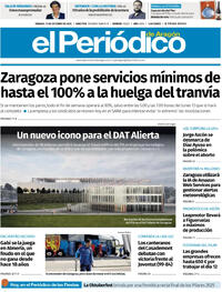 Portada El Periódico Aragón 2025-10-11