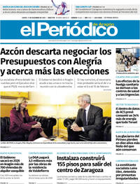 Portada El Periódico Aragón 2025-12-11