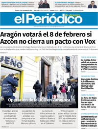 Portada El Periódico Aragón 2025-12-12