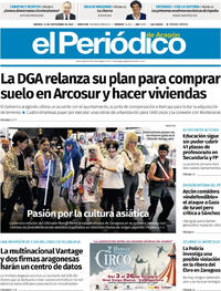 Portada El Periódico Aragón 2025-09-13
