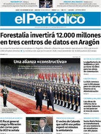 Portada El Periódico Aragón 2025-11-13