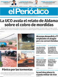 Portada periódico El Periódico Aragón