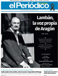 Portada El Periódico Aragón 2025-08-16