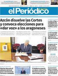 Portada El Periódico Aragón 2025-12-16