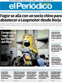 Portada El Periódico Aragón 2025-09-17