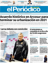 Portada El Periódico Aragón 2025-10-18