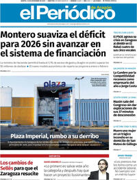 Portada El Periódico Aragón 2025-11-18