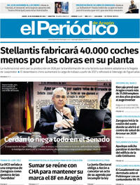 Portada El Periódico Aragón 2025-12-18