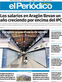 Portada El Periódico Aragón 2025-08-19
