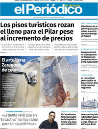 Portada El Periódico Aragón 2025-09-19