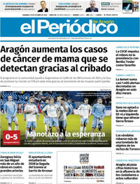 Portada El Periódico Aragón 2025-10-19