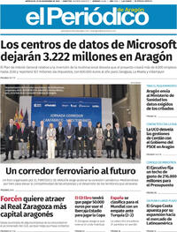 Portada El Periódico Aragón 2025-11-19