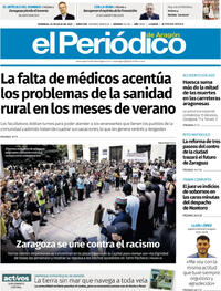 Portada El Periódico Aragón 2025-07-20