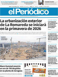 Portada El Periódico Aragón 2025-12-20