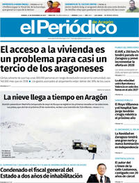 Portada El Periódico Aragón 2025-11-21