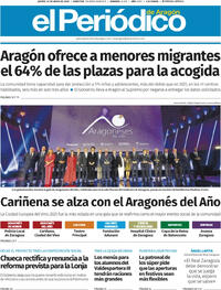 Portada periódico El Periódico Aragón