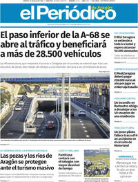 Portada El Periódico Aragón 2025-07-22