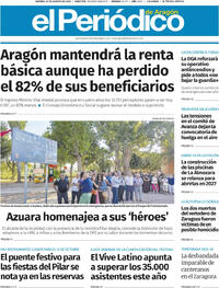 Portada El Periódico Aragón 2025-08-22