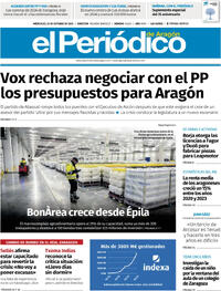 Portada El Periódico Aragón 2025-10-22