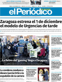 Portada El Periódico Aragón 2025-11-22