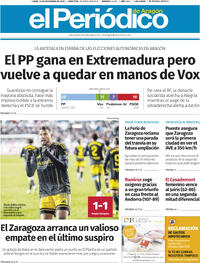 Portada El Periódico Aragón 2025-12-22