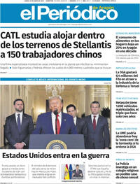 Portada periódico El Periódico Aragón