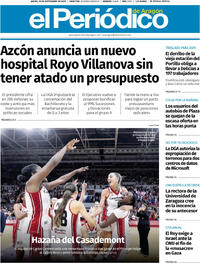 Portada El Periódico Aragón 2025-09-25