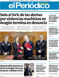 Portada El Periódico Aragón 2025-11-25