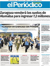 Portada El Periódico Aragón 2025-07-26