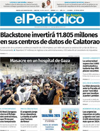 Portada El Periódico Aragón 2025-08-26