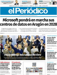 Portada El Periódico Aragón 2025-10-26
