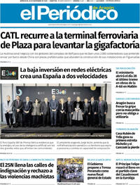 Portada El Periódico Aragón 2025-11-26