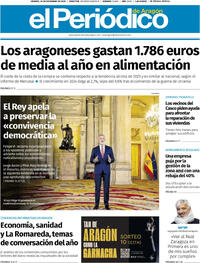 Portada El Periódico Aragón 2025-12-26