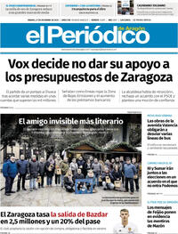 Portada El Periódico Aragón 2025-12-27