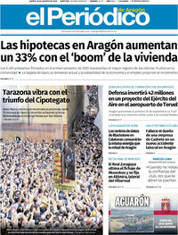 Portada El Periódico Aragón 2025-08-28