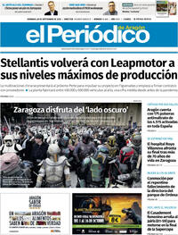 Portada El Periódico Aragón 2025-09-28