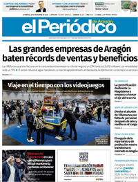 Portada El Periódico Aragón 2025-12-28
