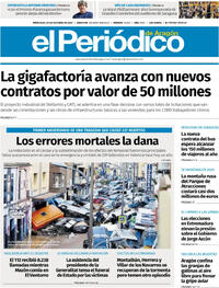 Portada El Periódico Aragón 2025-10-29