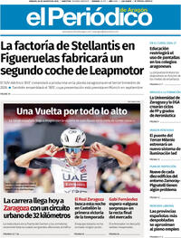 Portada El Periódico Aragón 2025-08-30