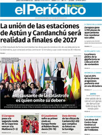 Portada El Periódico Aragón 2025-10-30