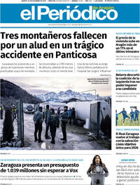 Portada El Periódico Aragón 2025-12-30